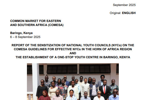 Report Of The Sensitization Of NYCs On The Comesa Guidelines & The Establishment Of A One-stop Youth Centre Baringo