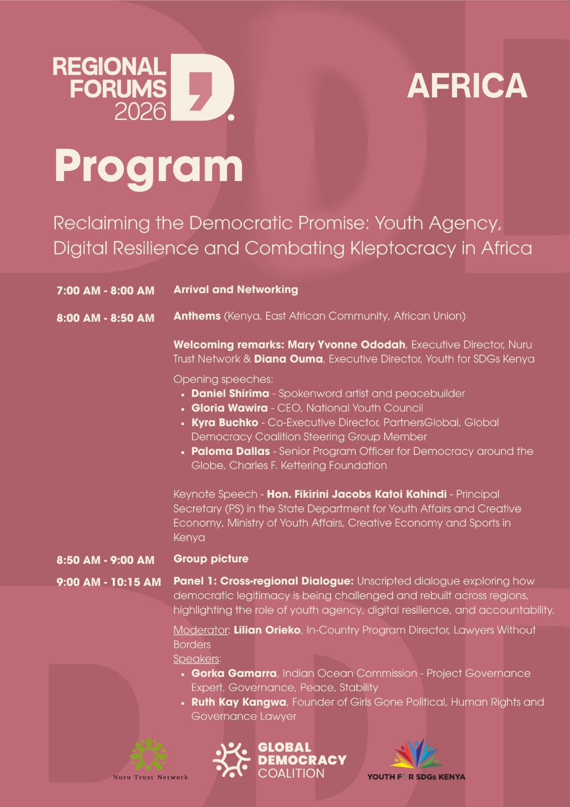 Africa Forum Programme Page 1