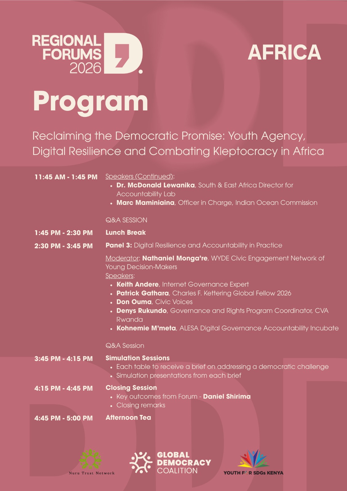 Africa Forum Programme Page 3